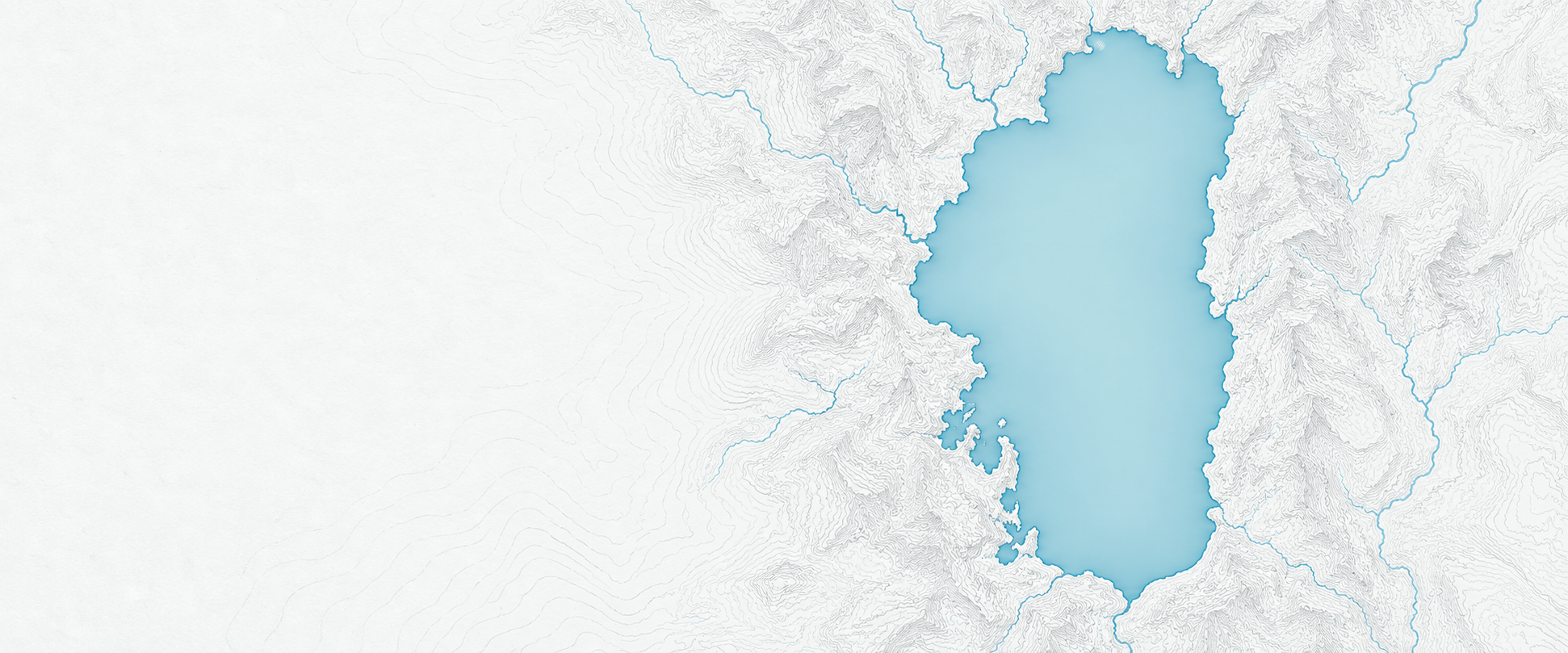 Illustrated cartographic portrait of Lake Tahoe