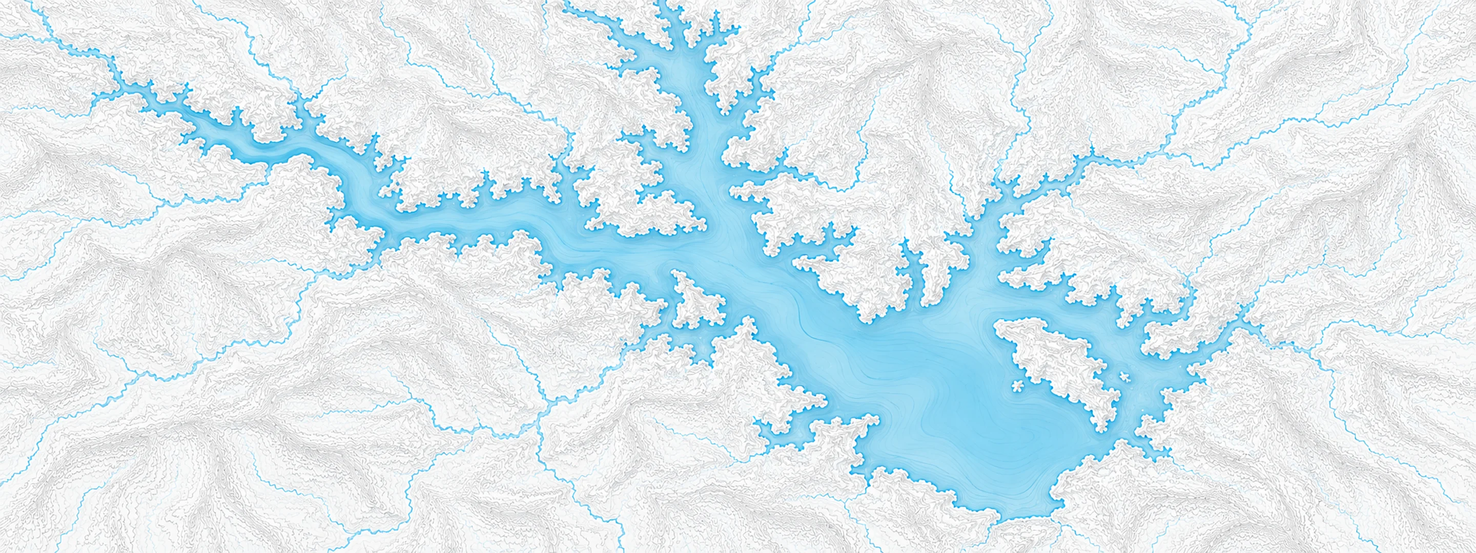 Illustrated map of Bridgeport Reservoir