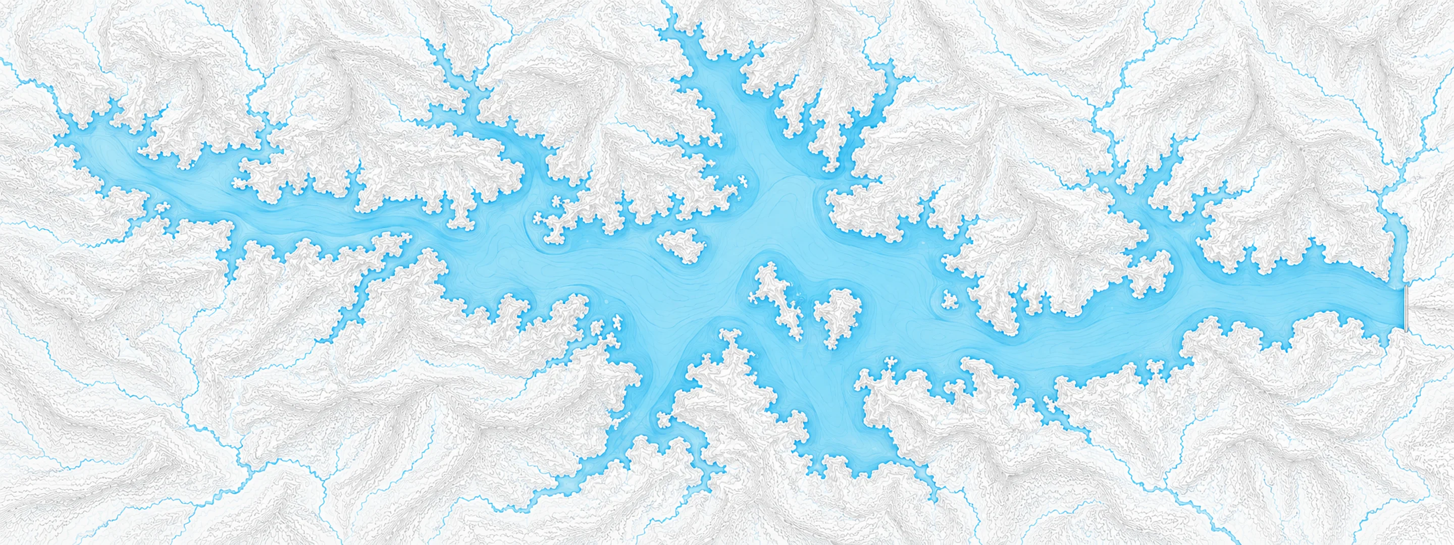 Illustrated map of DeGray Lake