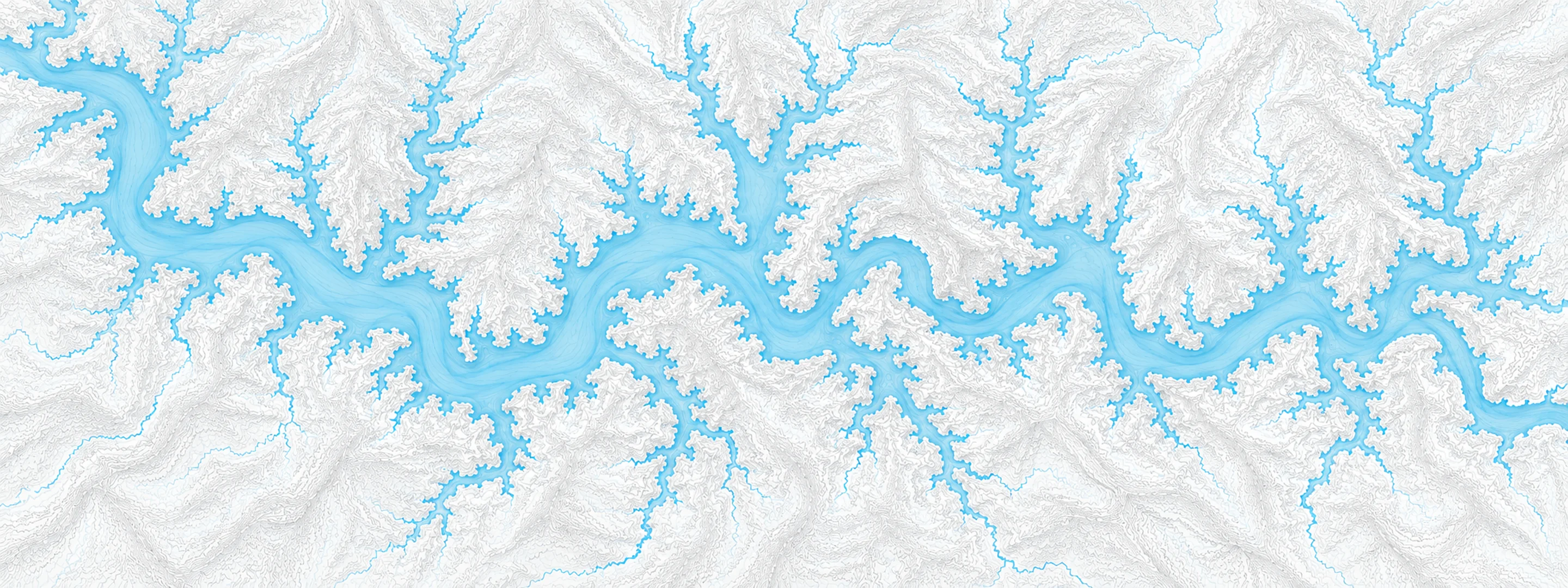 Illustrated map of Lake Cumberland