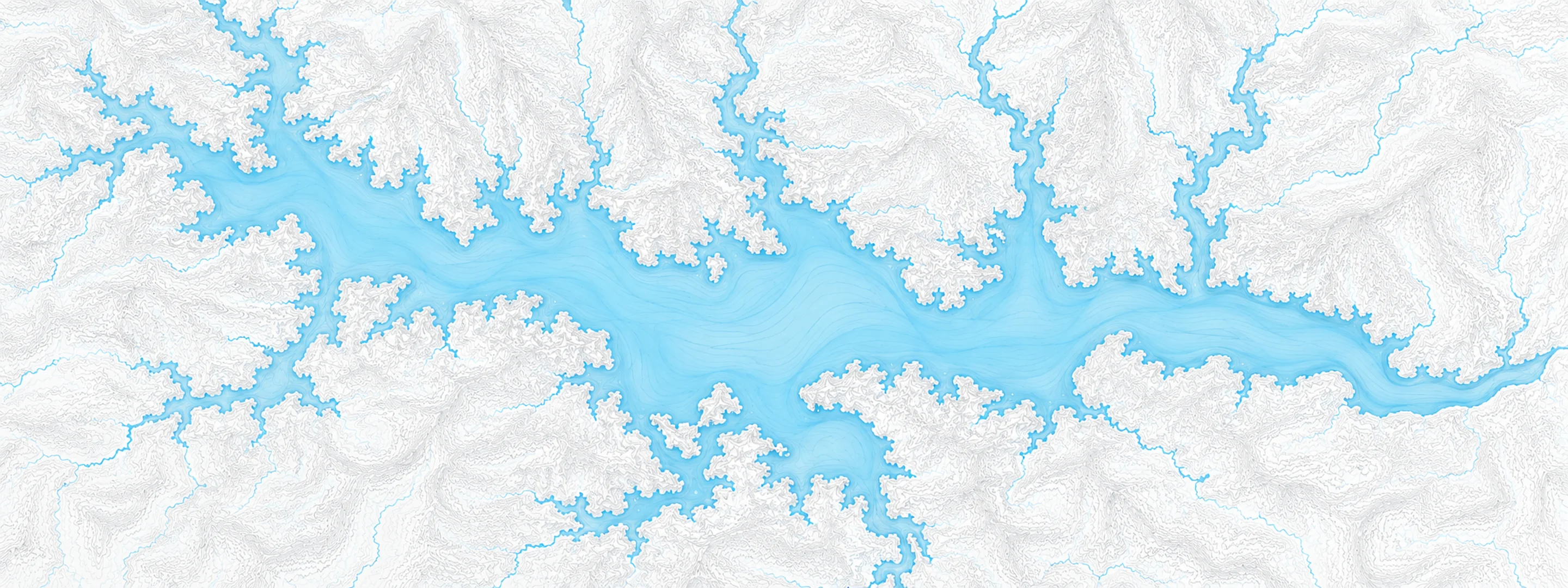 Illustrated map of Lake Eufaula (Oklahoma)