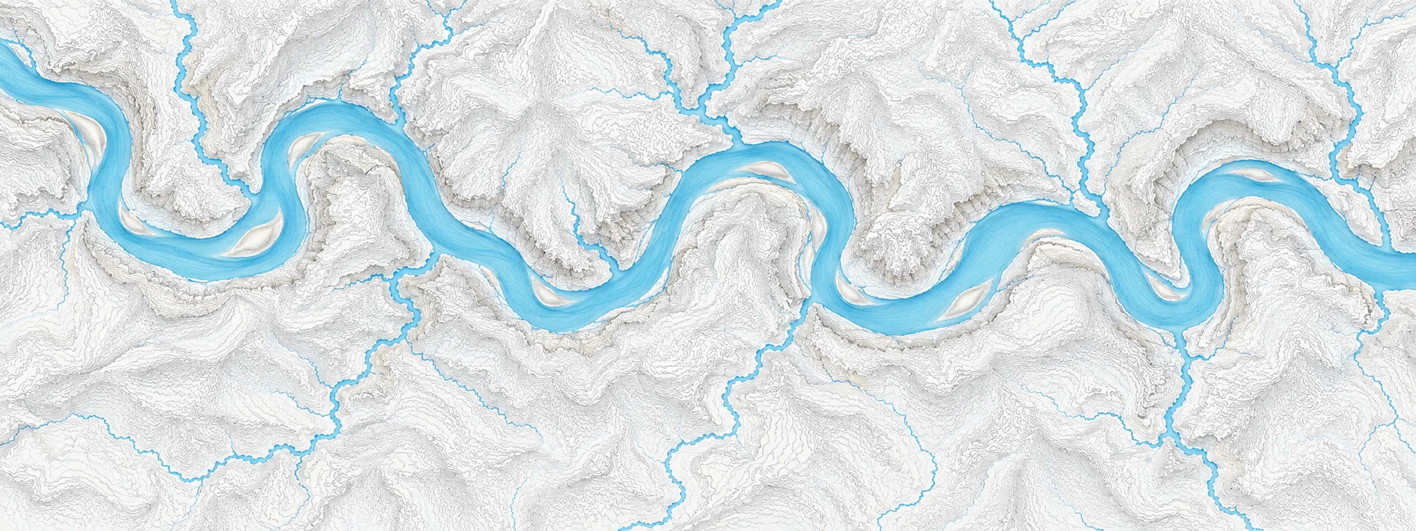 Illustrated map of Illinois River (AR, OK)