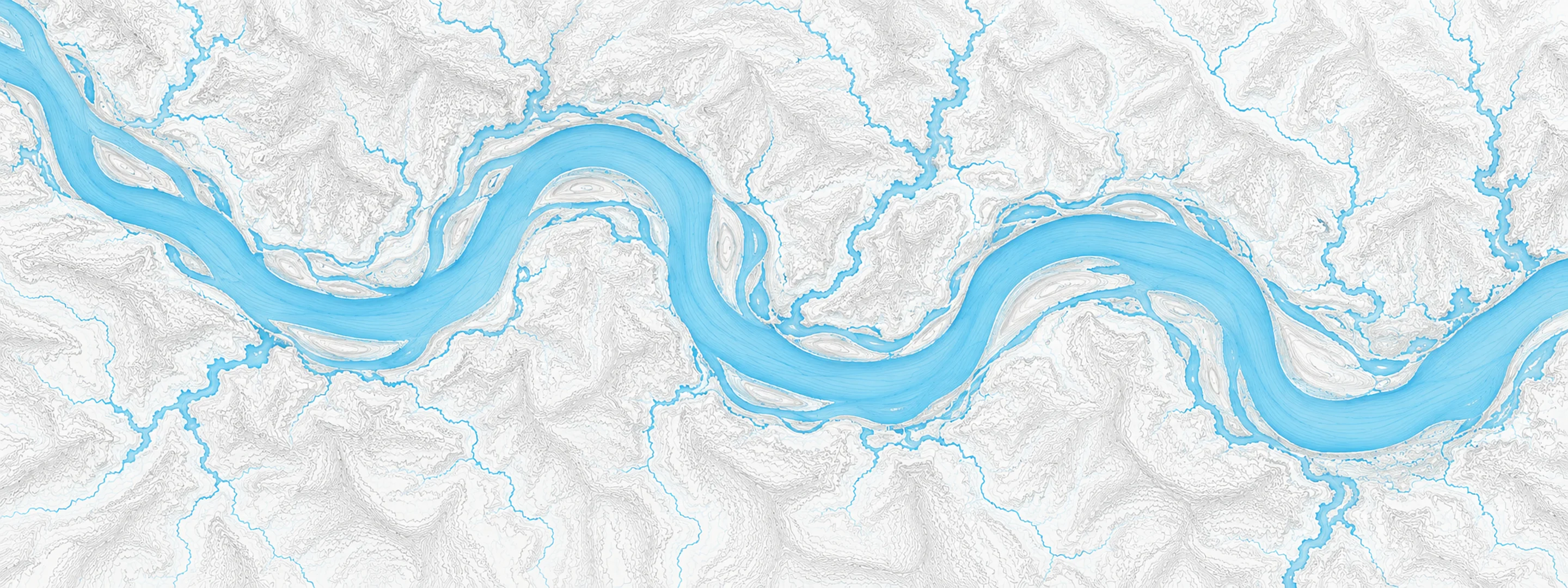 Illustrated map of Ohio River