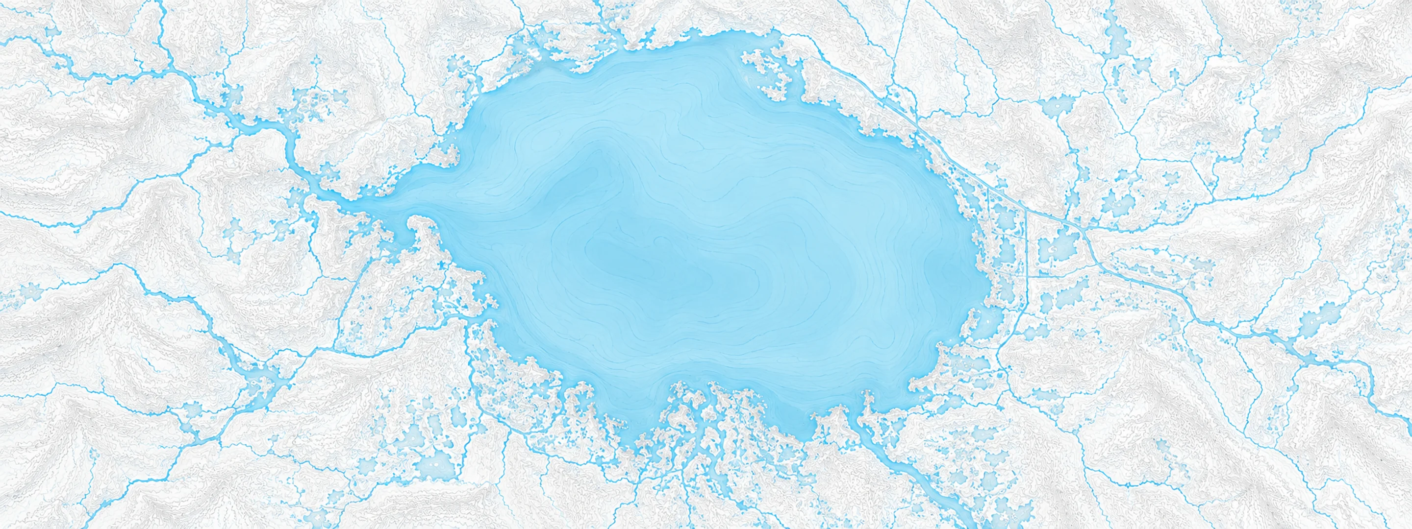 Illustrated map of Lake Okeechobee