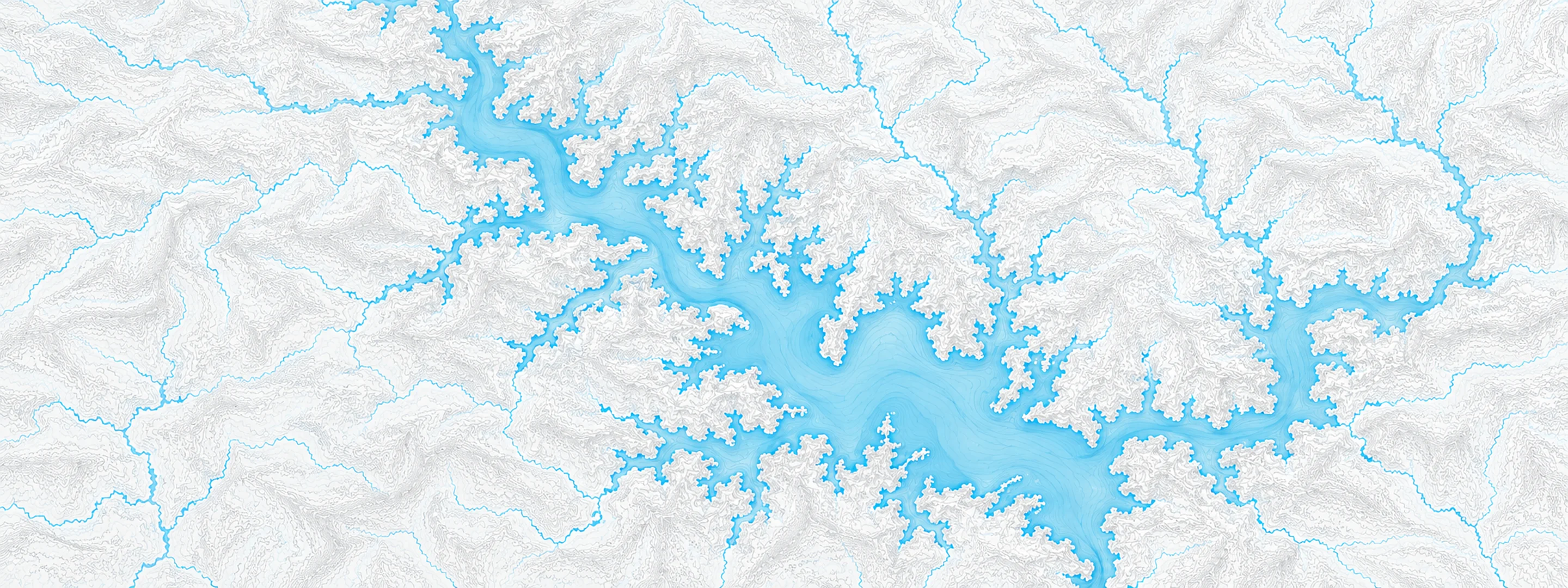 Illustrated map of Toledo Bend Reservoir