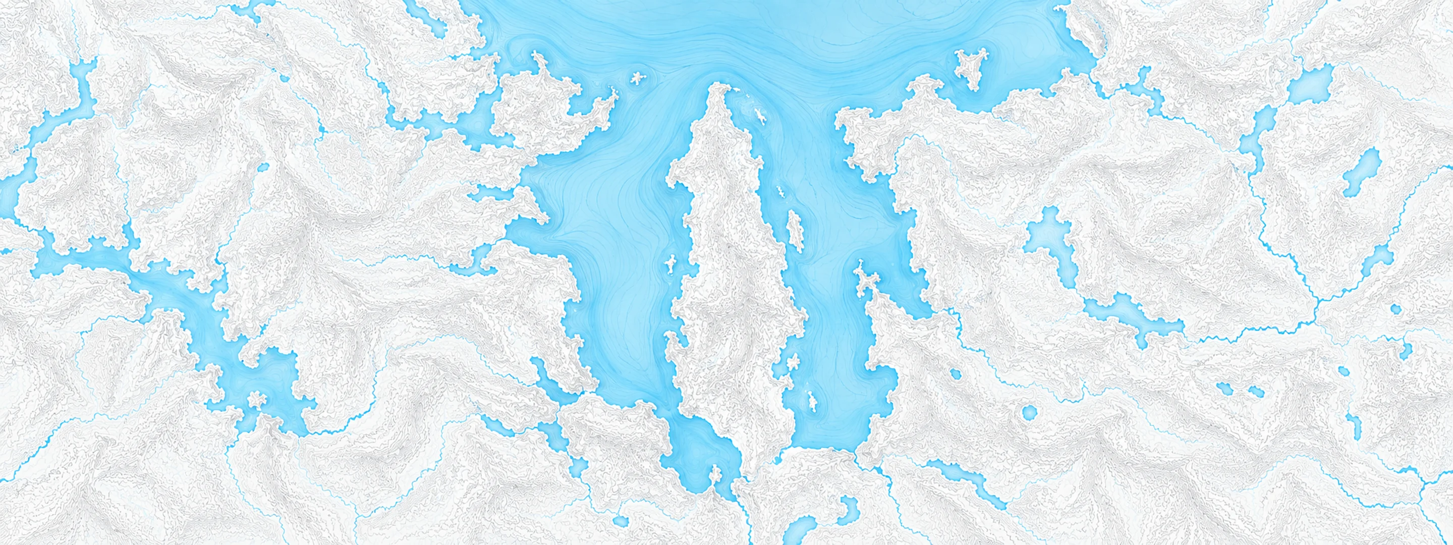 Illustrated cartographic portrait of Grand Traverse Bay