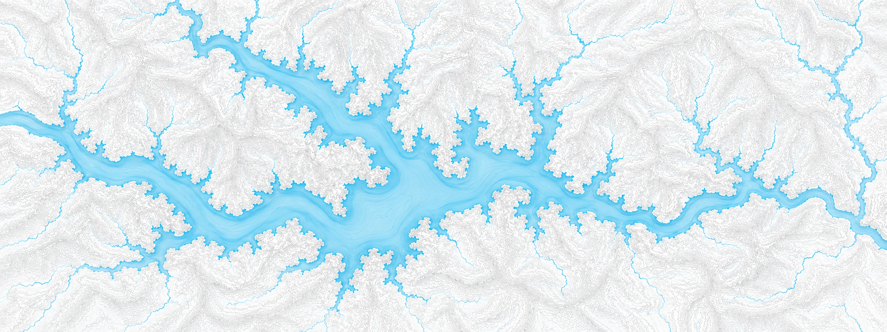 Illustrated map of Keystone Lake