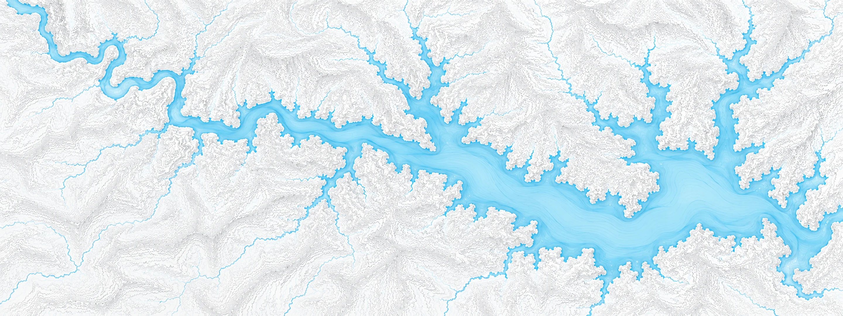 Illustrated map of Angostura Reservoir