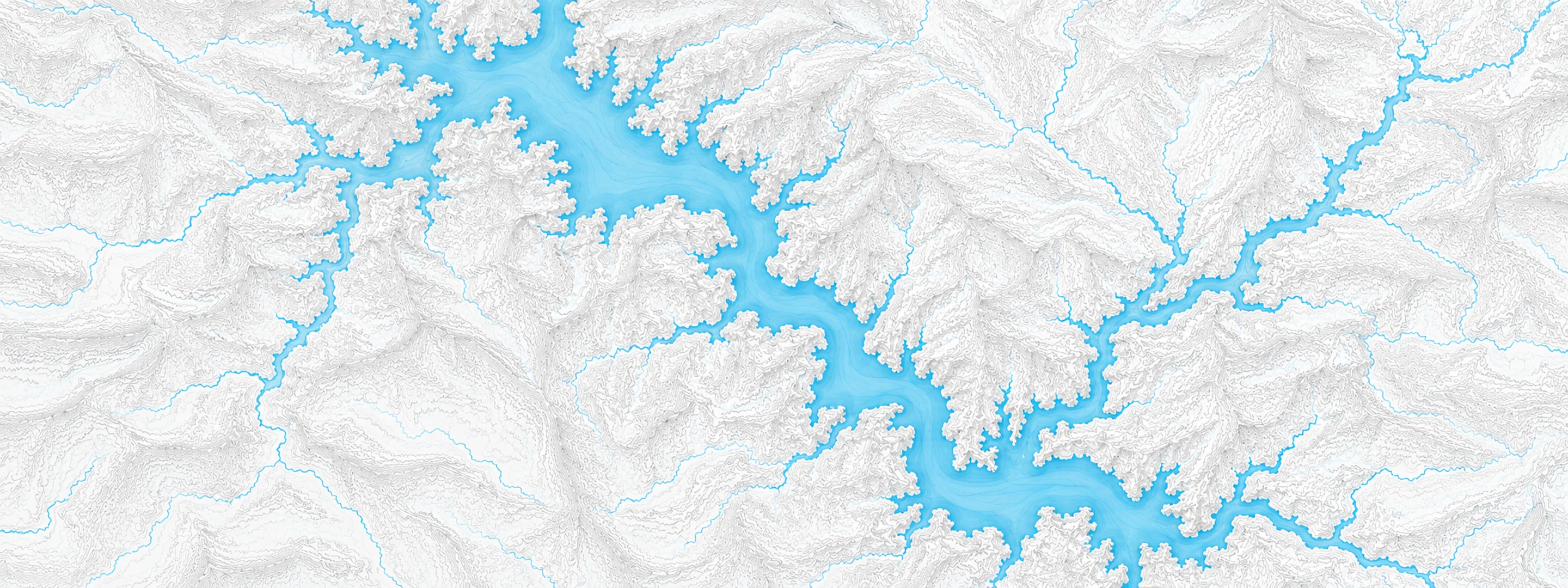 Illustrated map of Flaming Gorge Reservoir