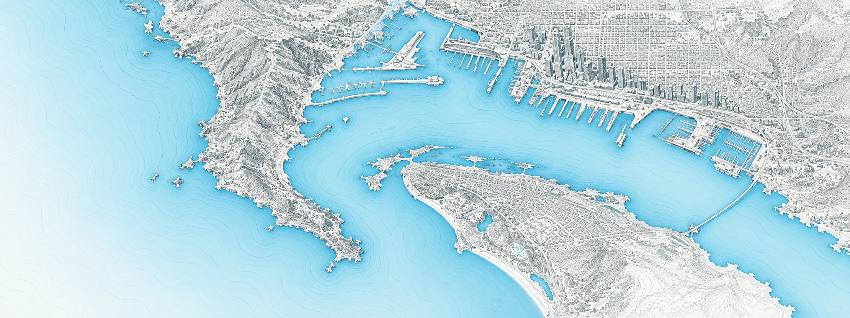Illustrated map of San Diego